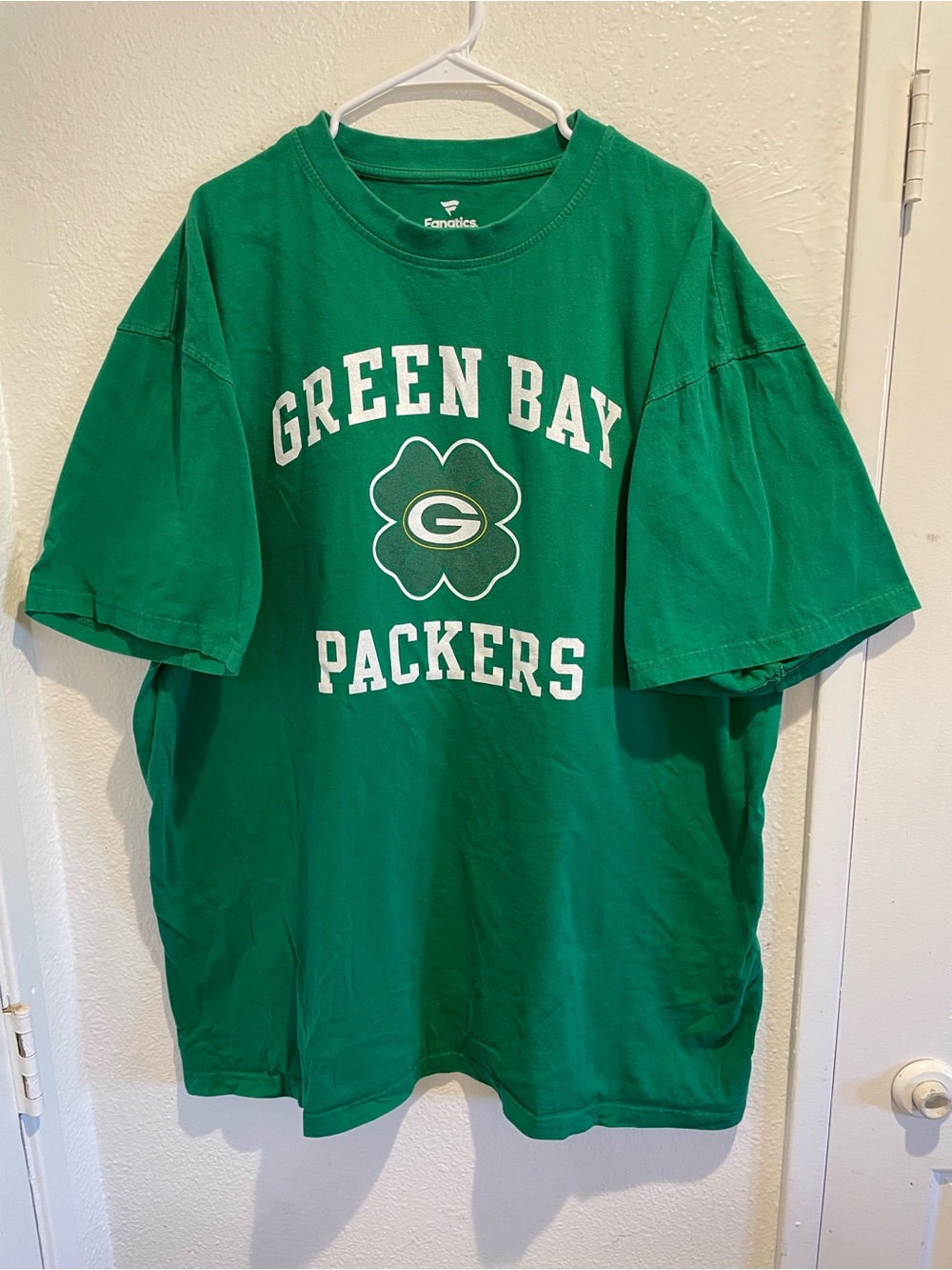 Fanatics Green Bay Packers Shamrock Graphic Tee Shirt Mens Size 3XL Green NFL